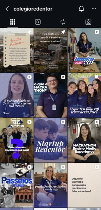 Feed do Instagram @colegioredentor
